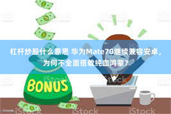 杠杆炒股什么意思 华为Mate70继续兼容安卓，为何不全面搭载纯血鸿蒙？