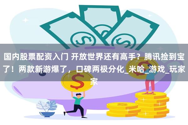 国内股票配资入门 开放世界还有高手？腾讯捡到宝了！两款新游爆了，口碑两极分化_米哈_游戏_玩家